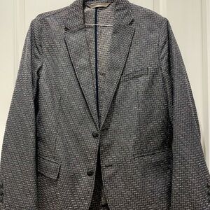 Boss Orange Textured Black and Gray Blazer